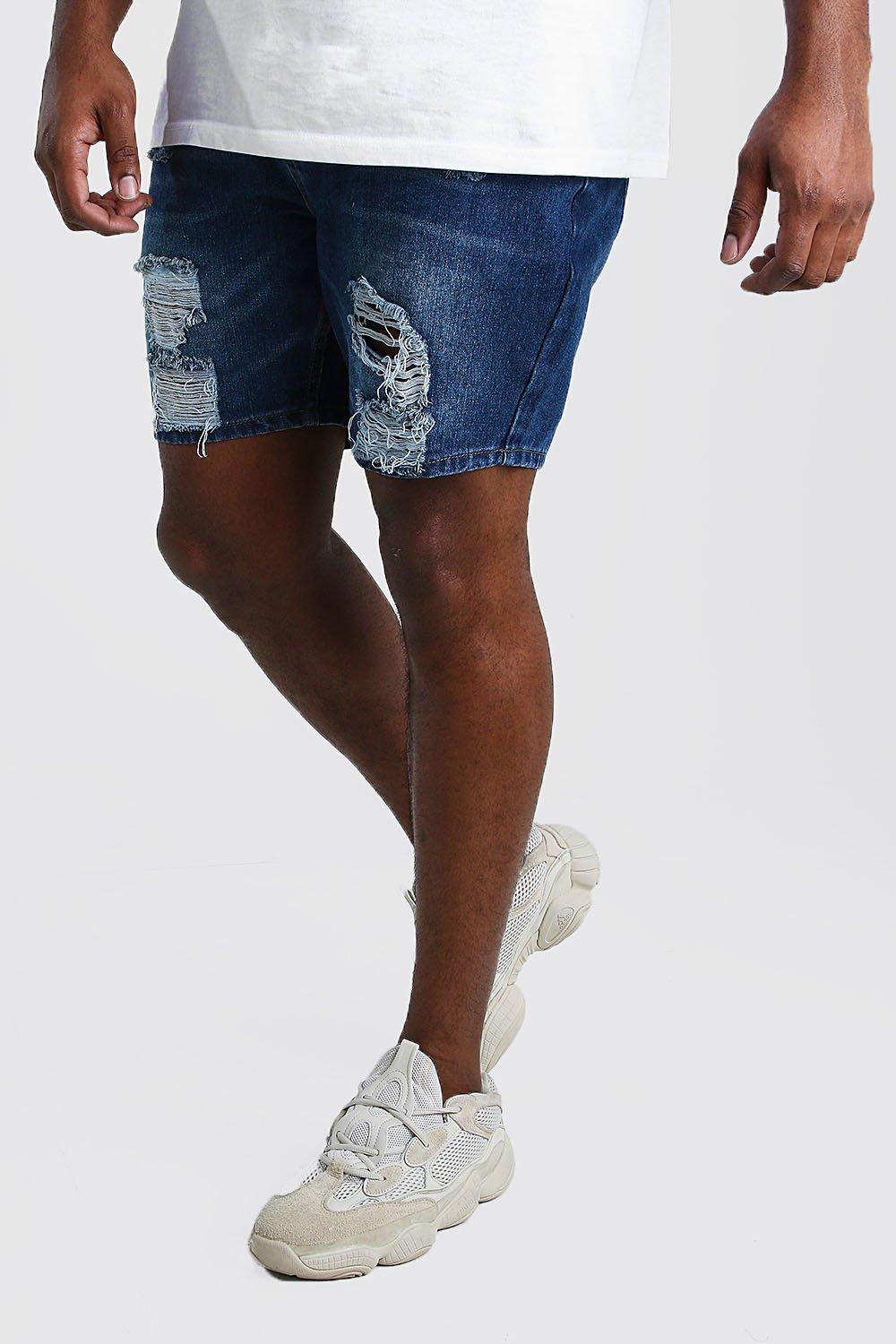 black distressed shorts mens