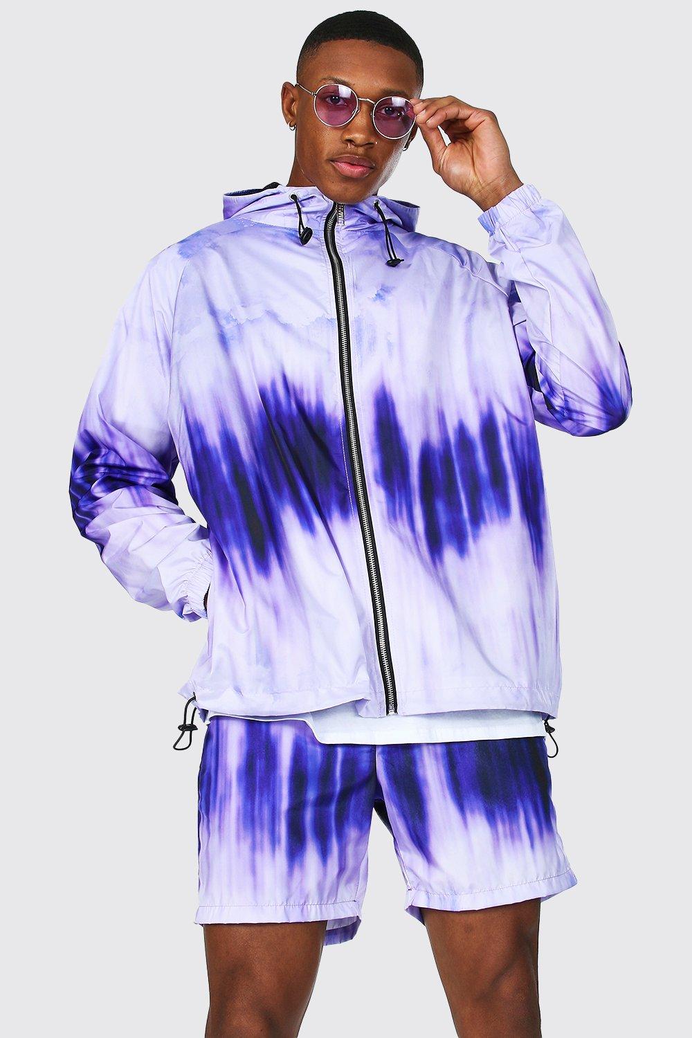 Anorak oversize tie-dye, Purple