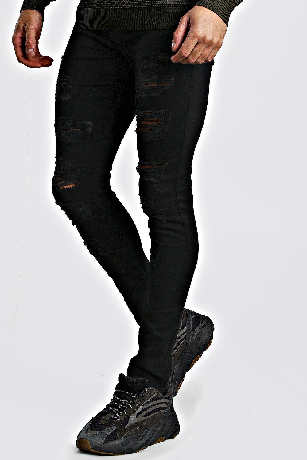 Super Skinny Jeans With All Over Rips