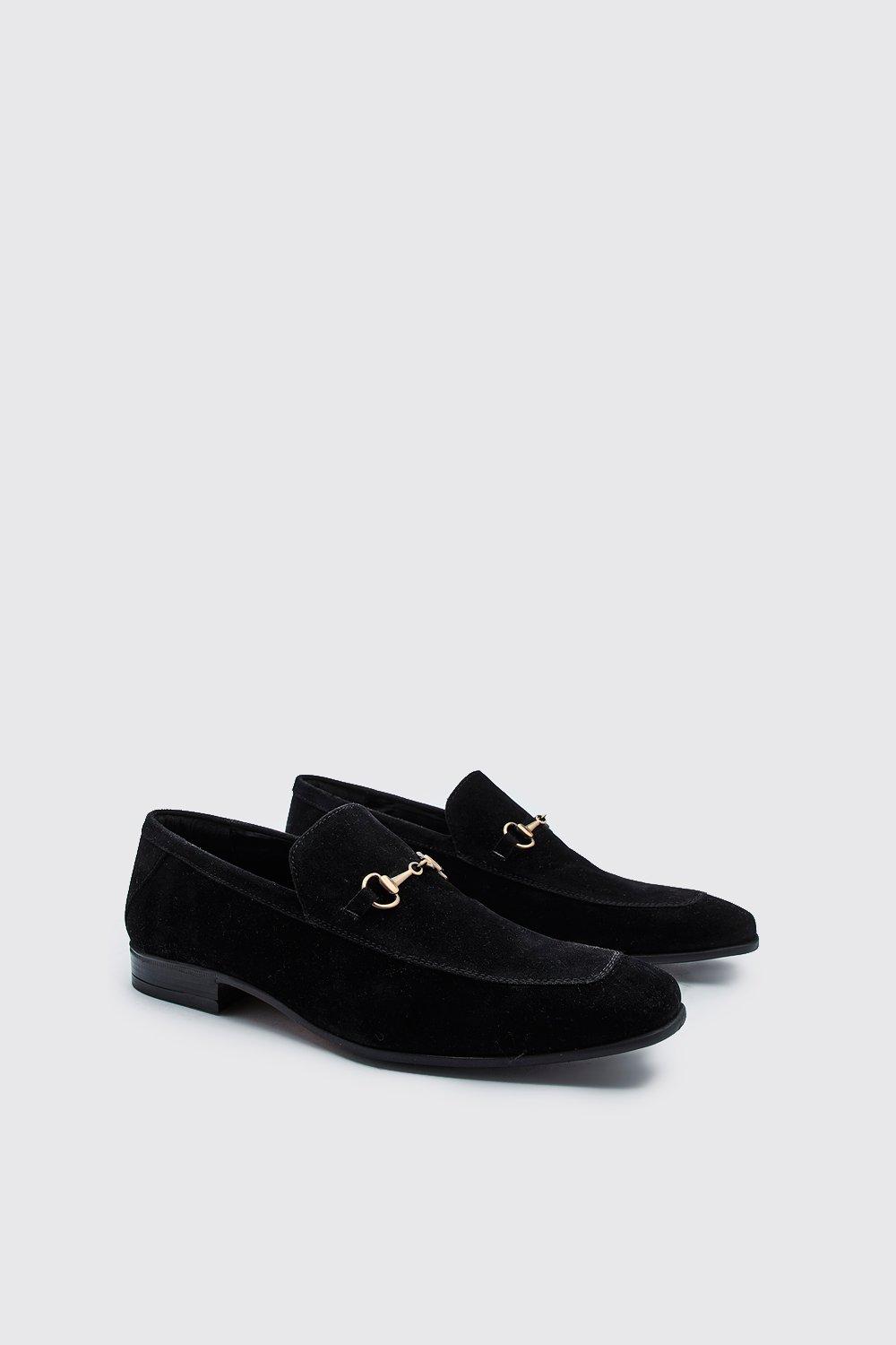 suede bit loafers