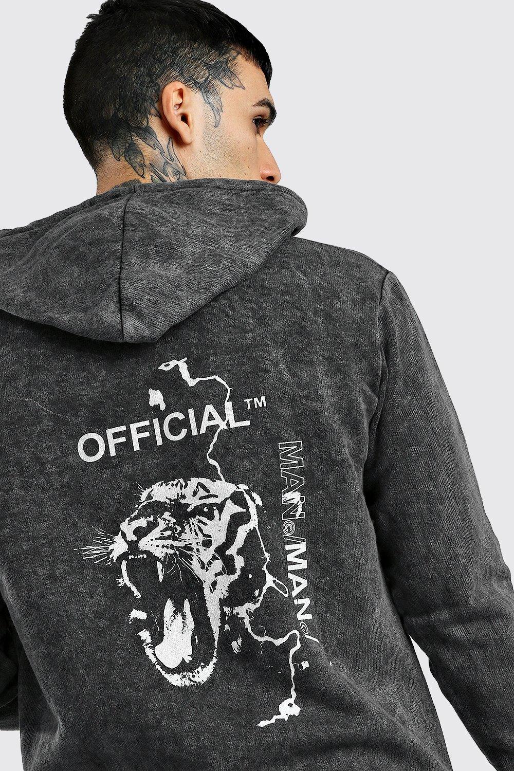boohooman acid wash hoodie