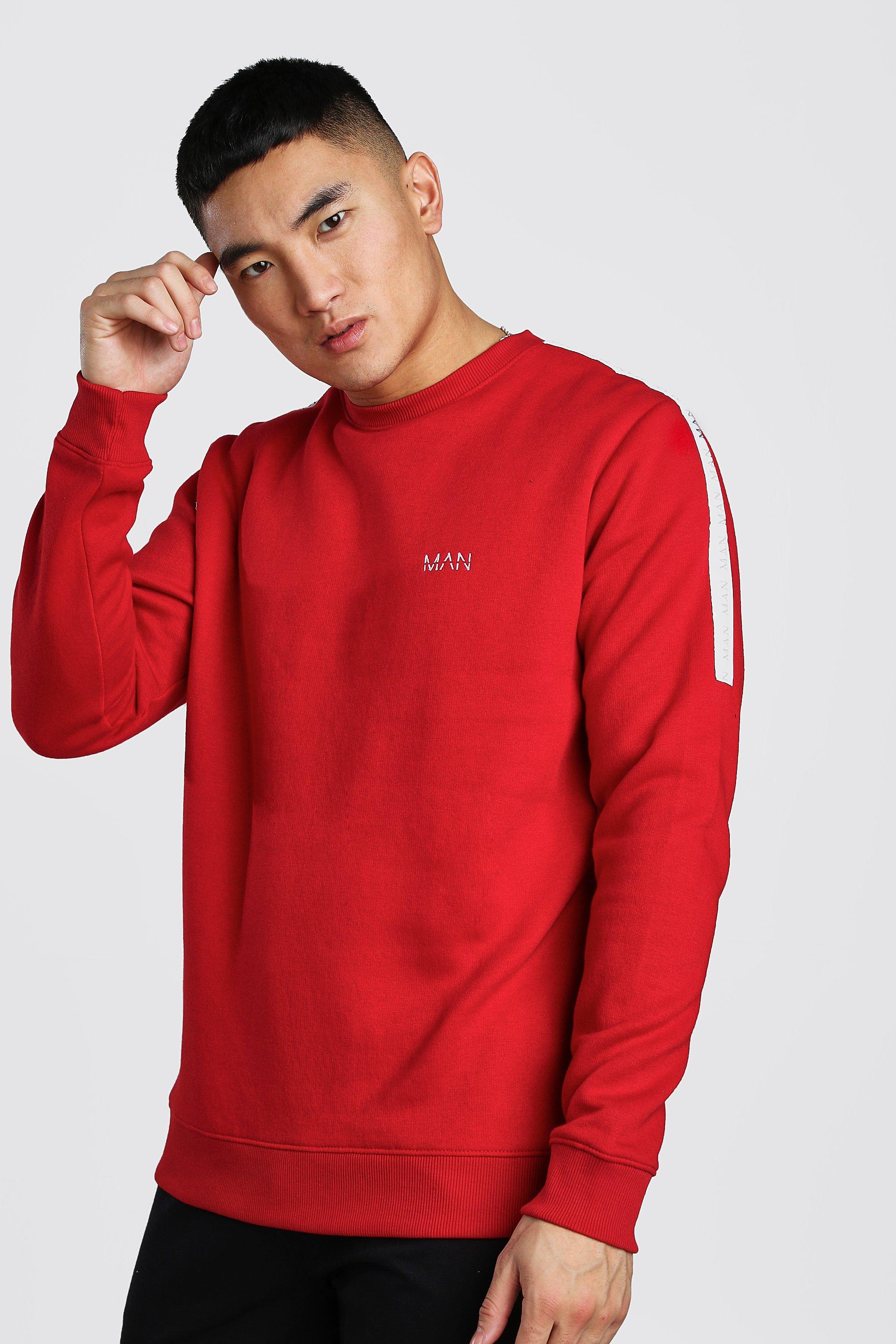 boohooman red hoodie