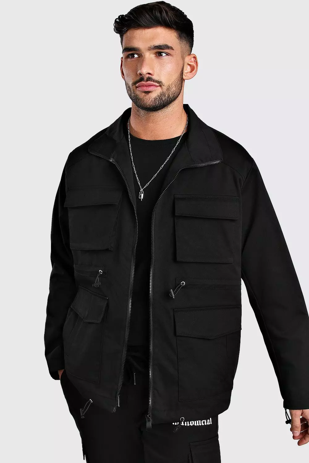 Veste fonctionnelle en coton zippée à 4 poches autre image