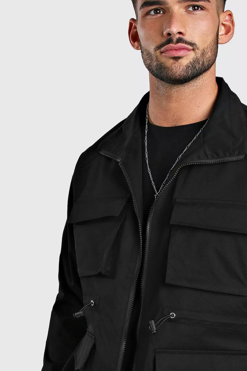 Veste fonctionnelle en coton zippée à 4 poches autre image
