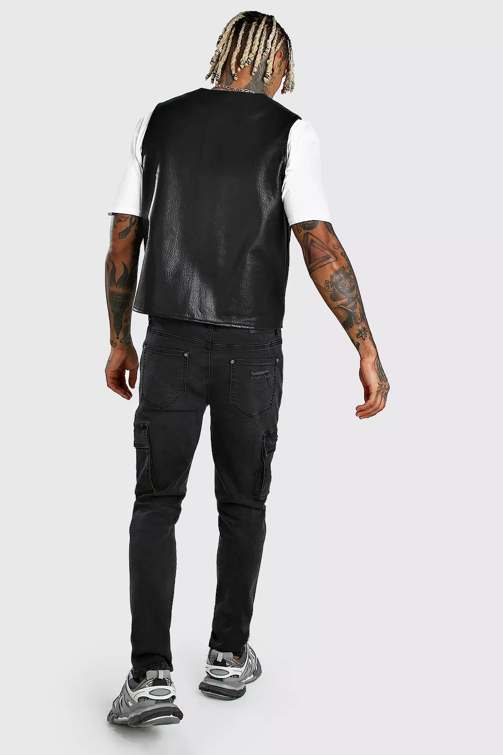 Leather Look Gilet boohooMAN IE