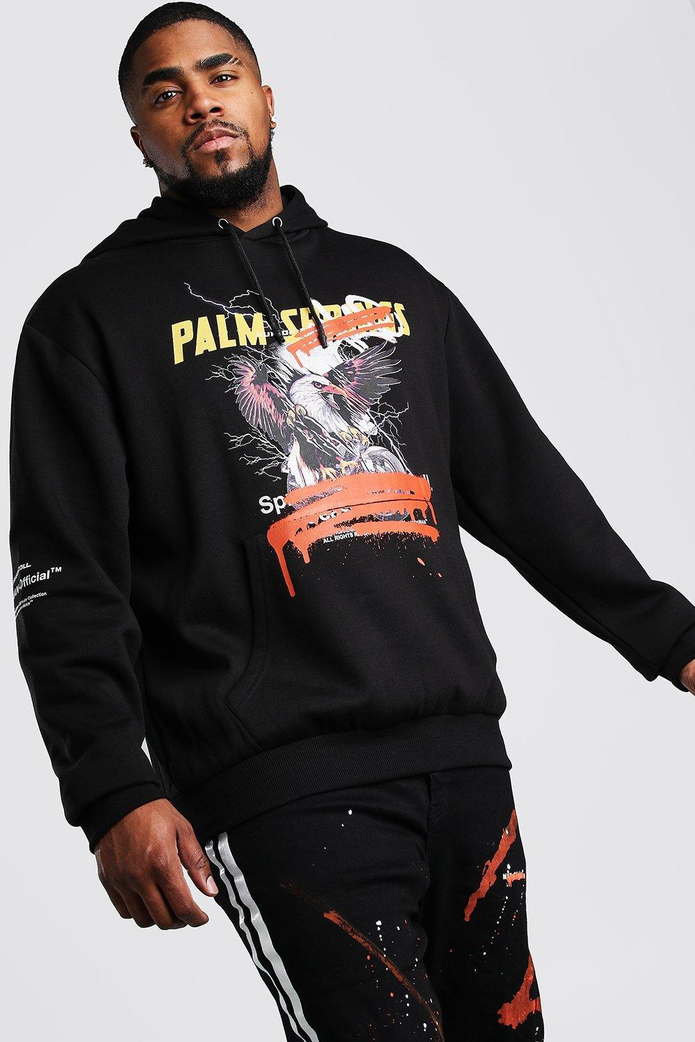 black graphic hoodie mens