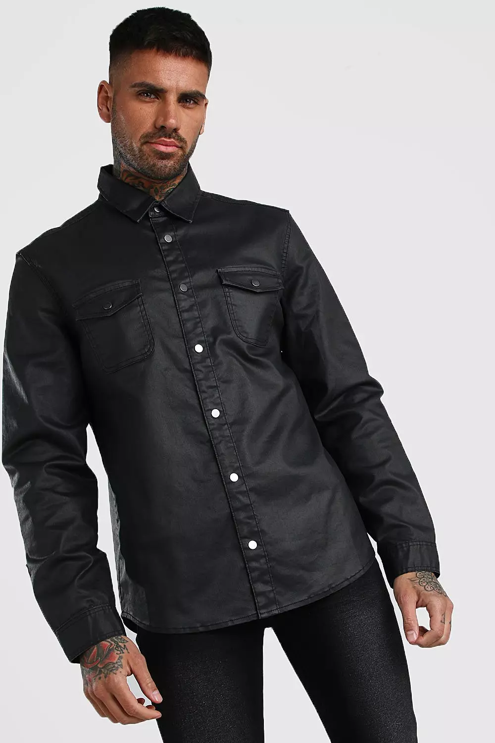 Coated shirt store