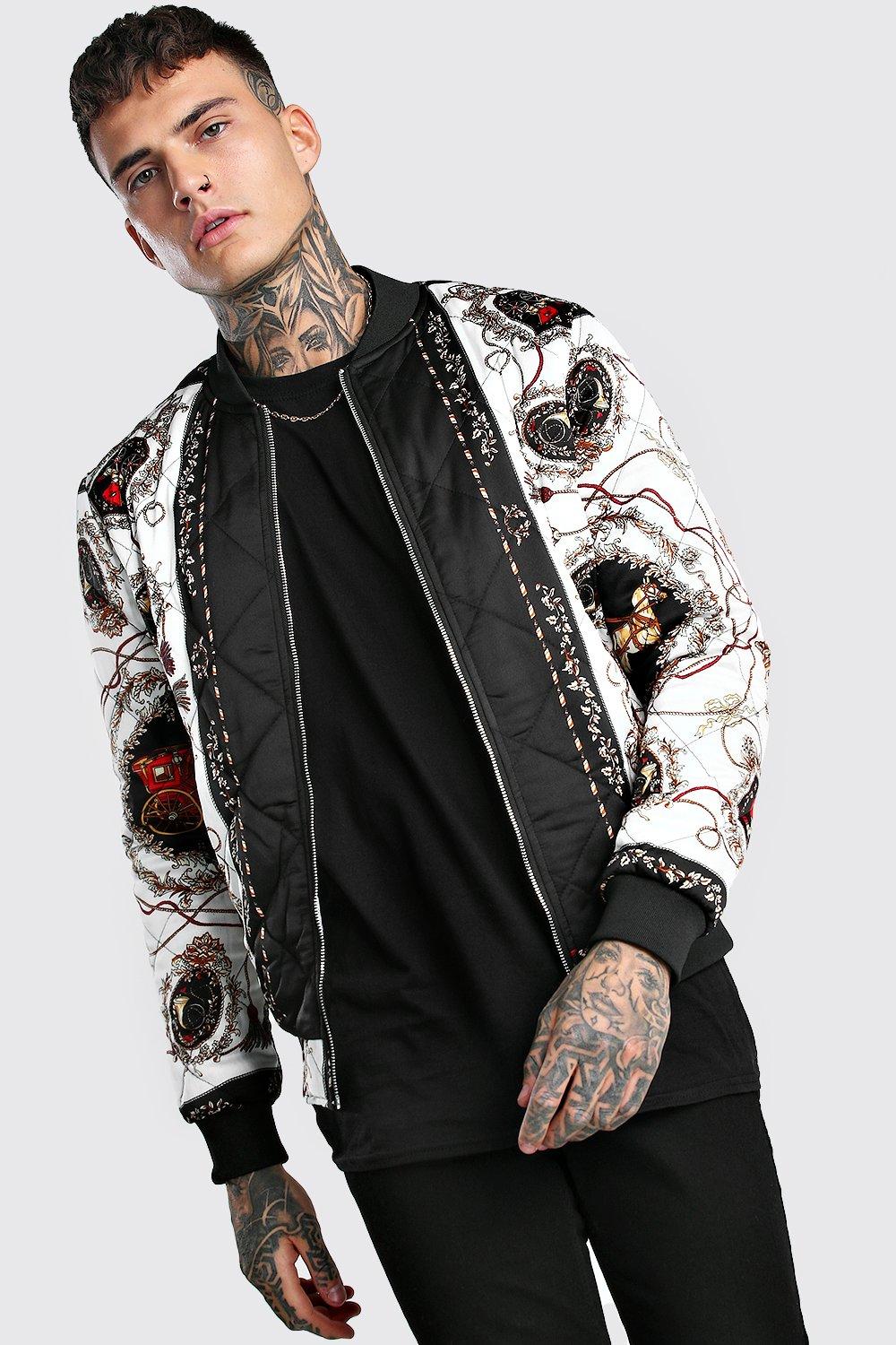 Latest Baroque Print Bomber Jacket – Yard of Deals