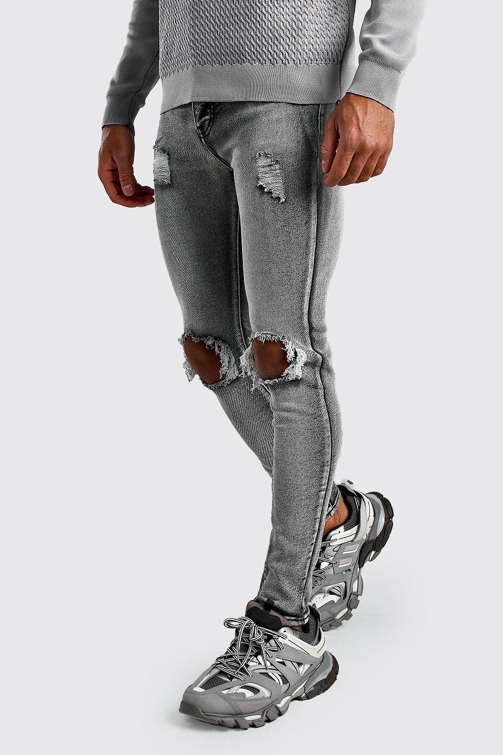 boohooman grey jeans