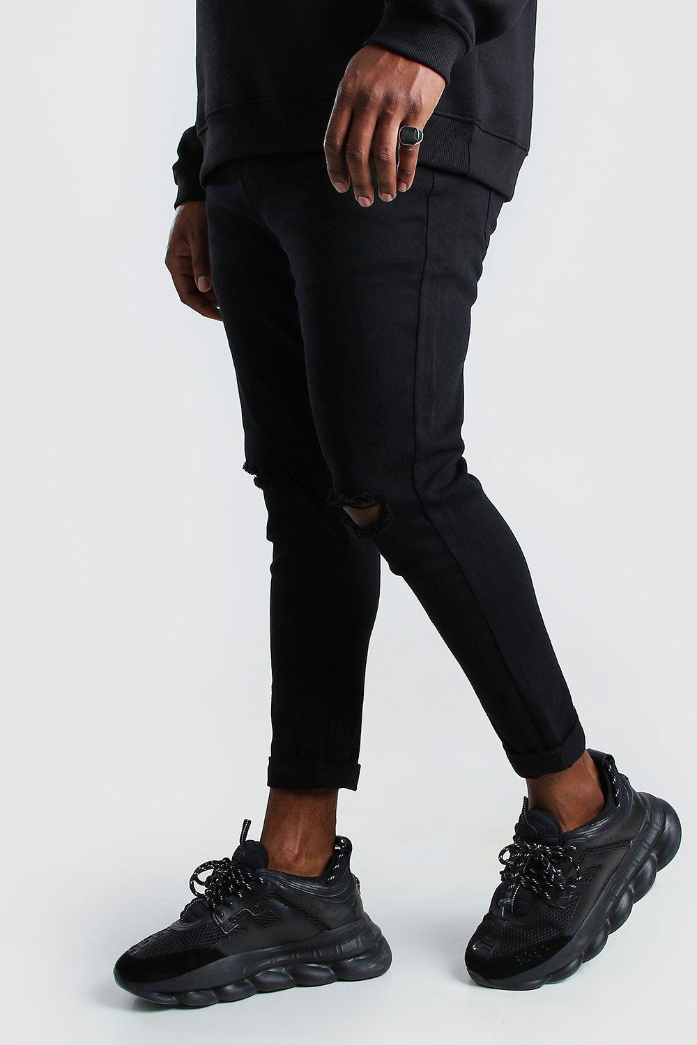 black ripped jeans mens big and tall