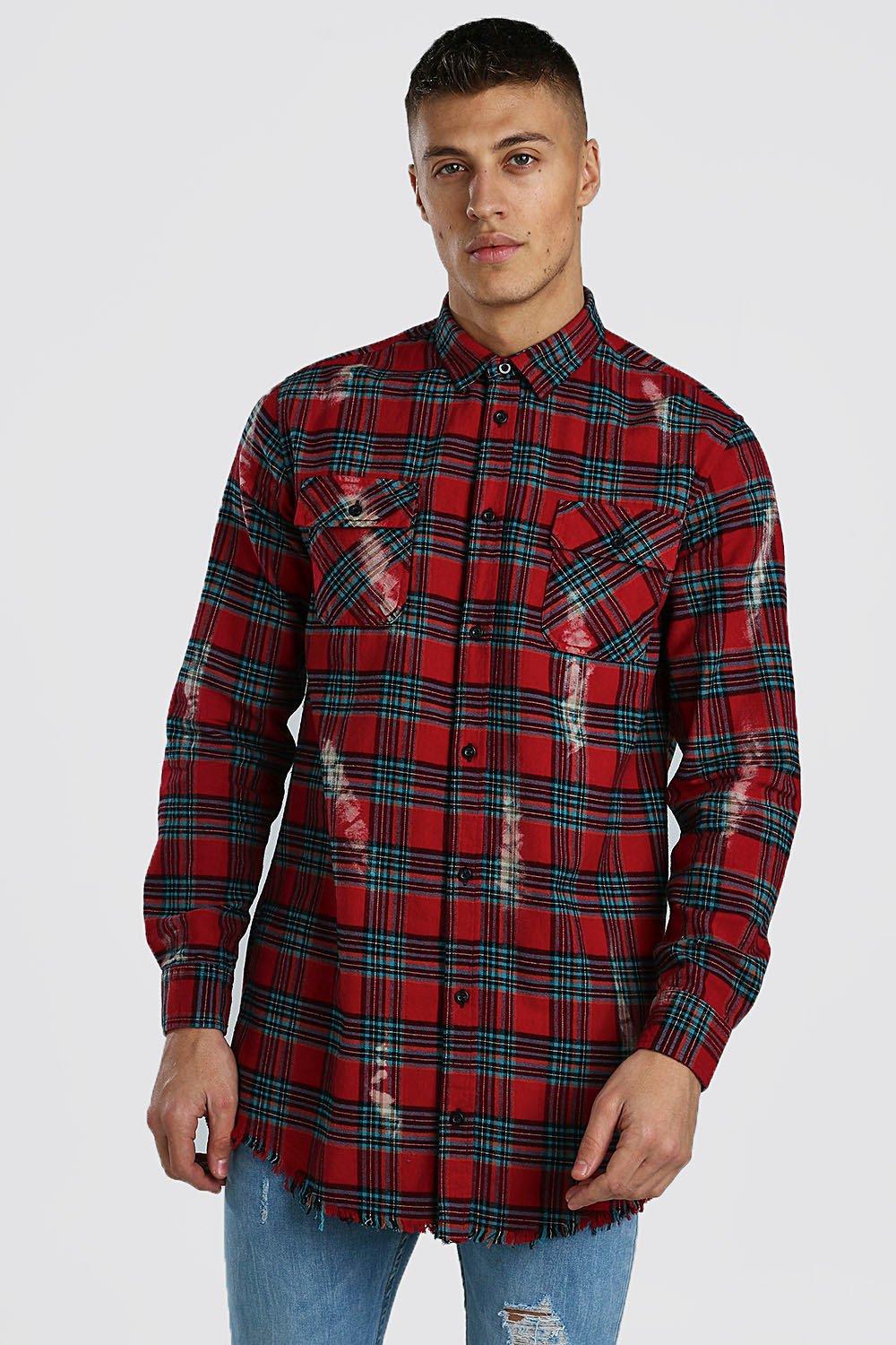 red check oversized shirt