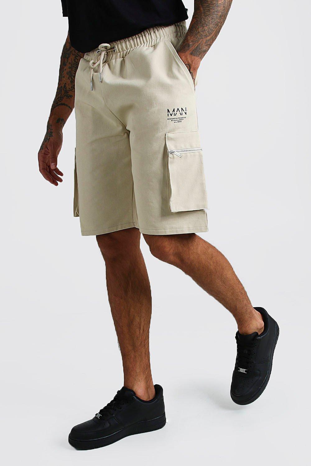 boohooman cargo shorts