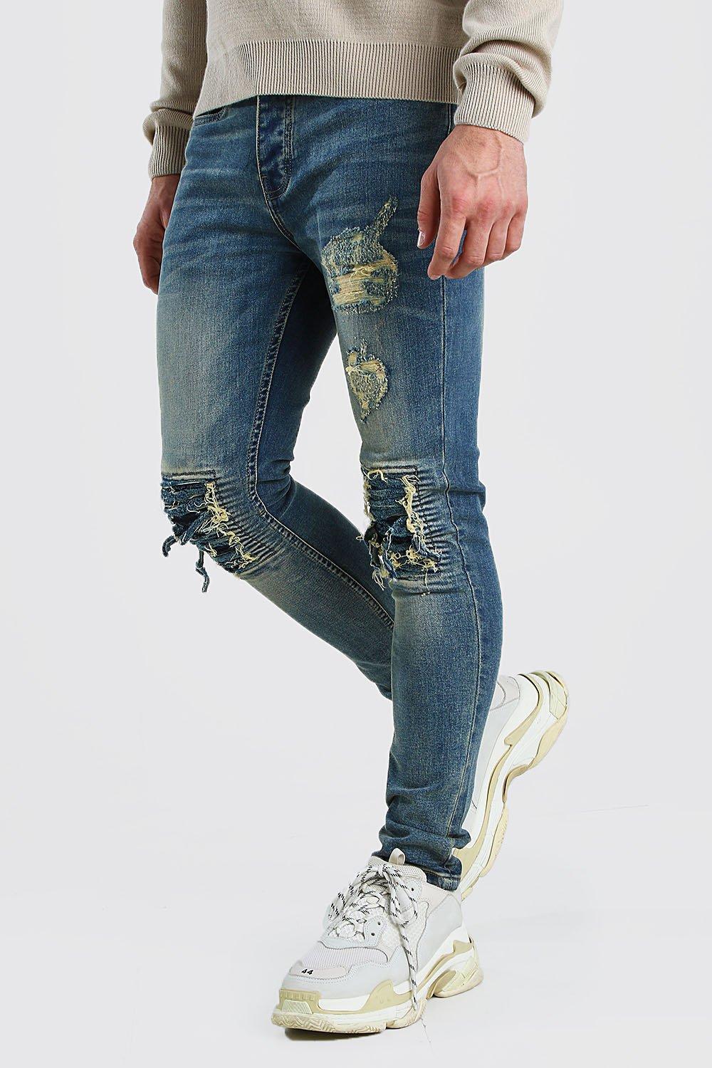 vintage blue skinny jeans