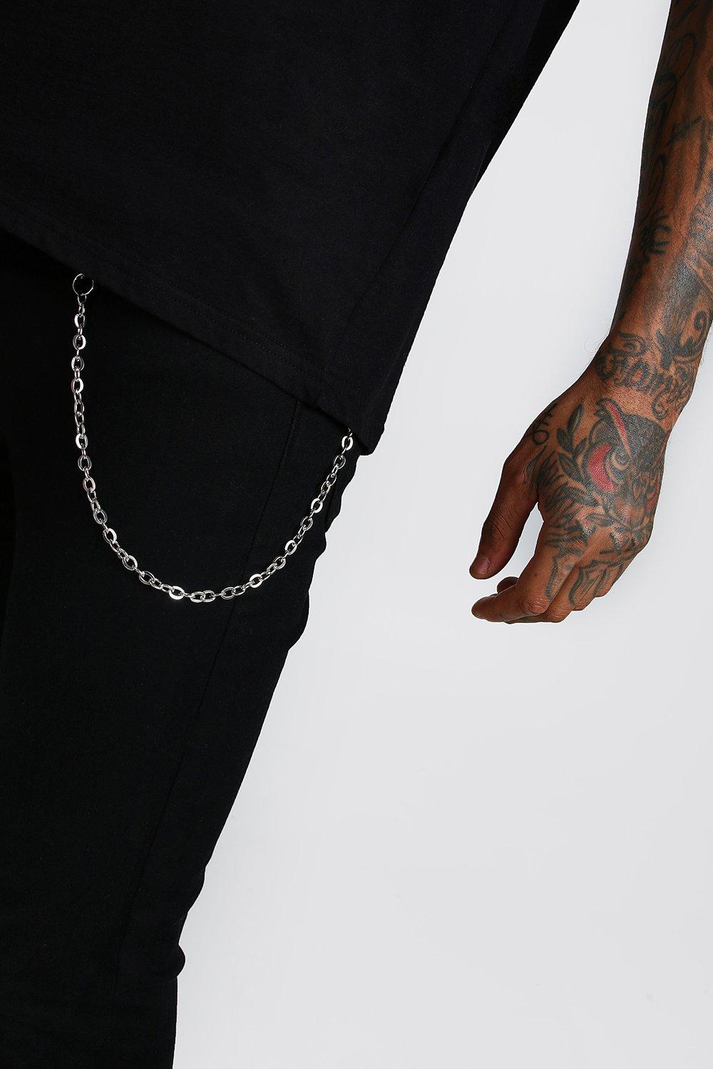 legeplads Politik Bliv sammenfiltret Jeans Chain | boohooMAN USA