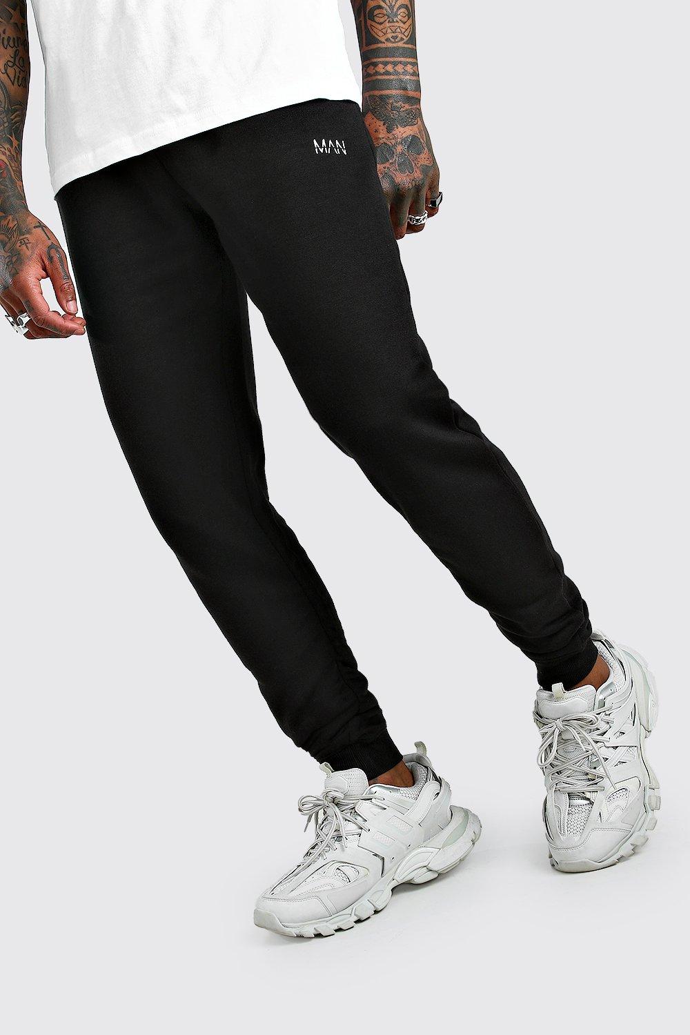 boohoo man black joggers