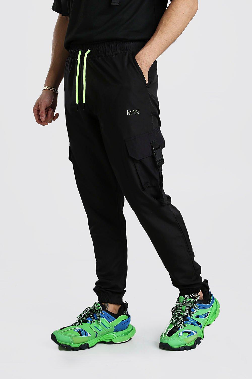man shell buckle joggers