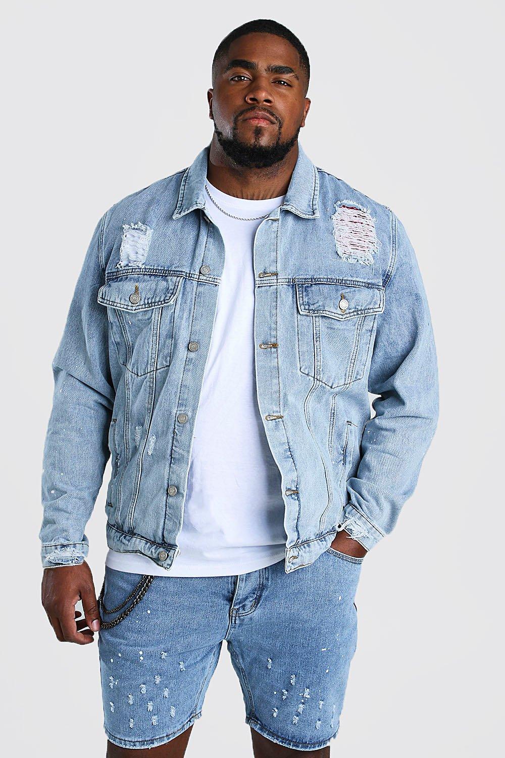mens big and tall jean jacket