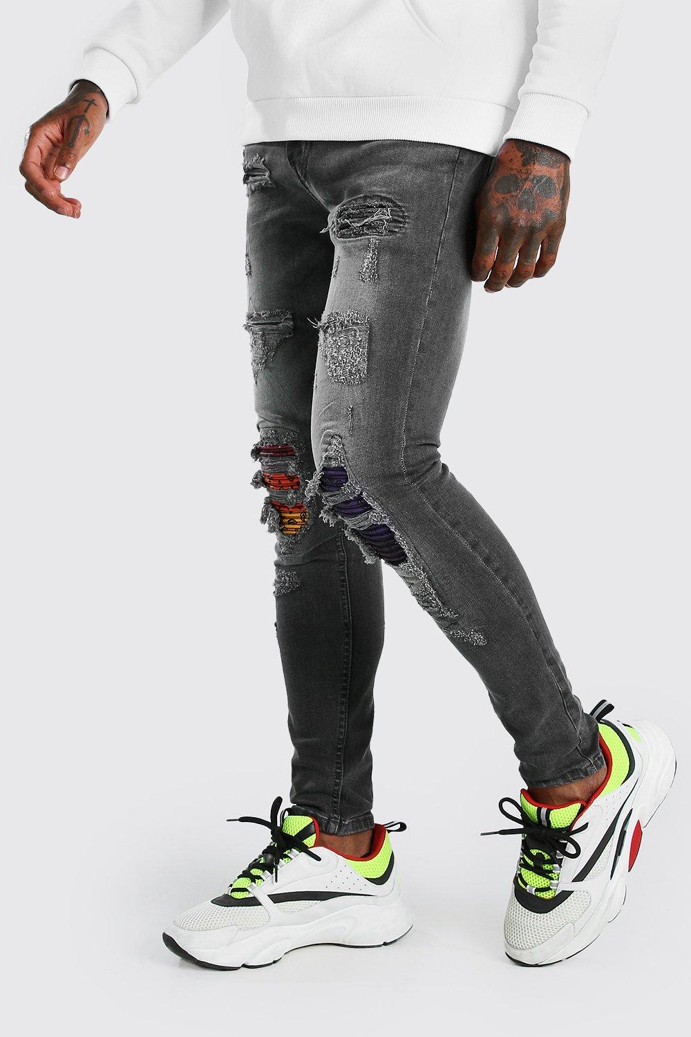 boohooman bandana jeans