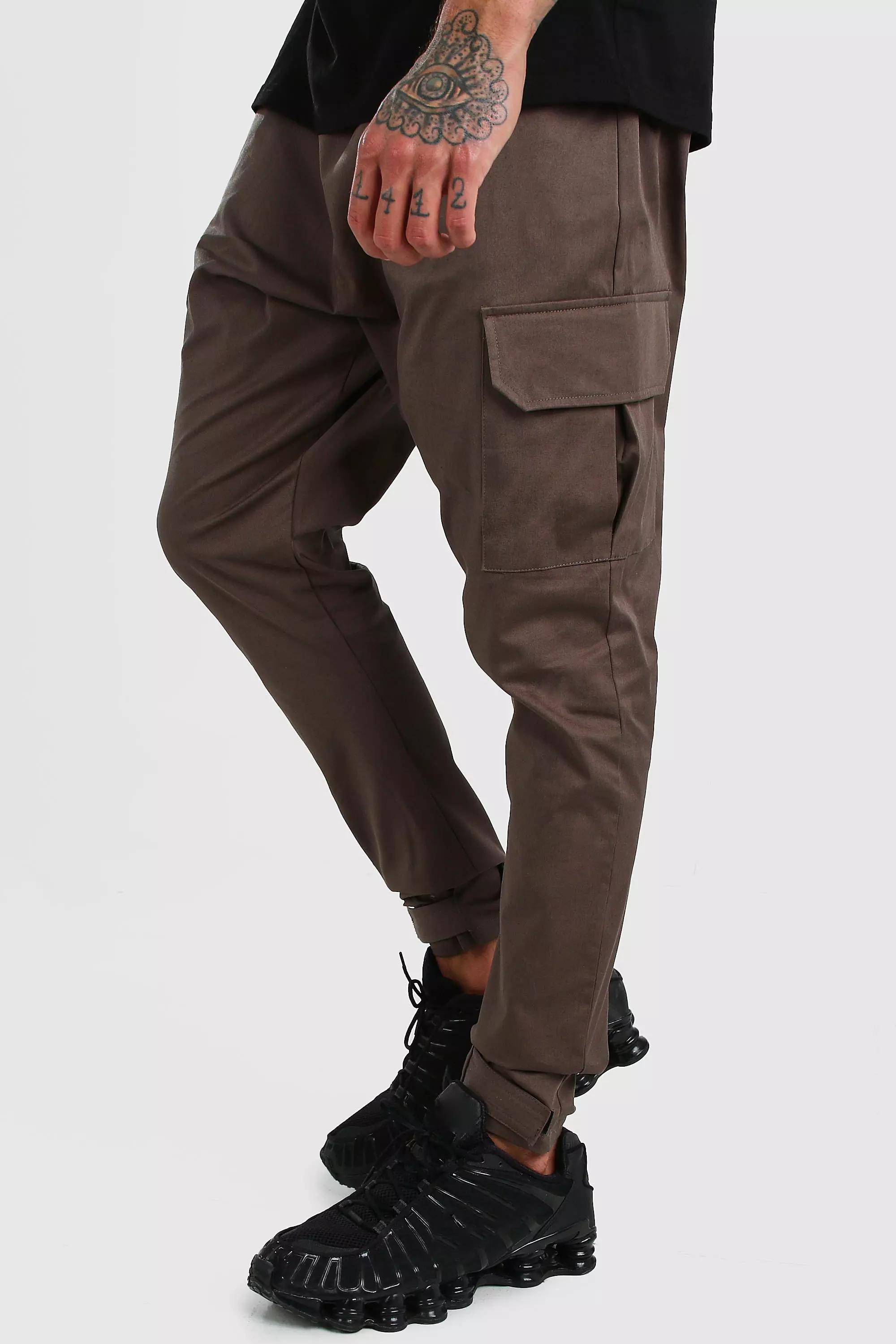Drop crotch cargo joggers hotsell