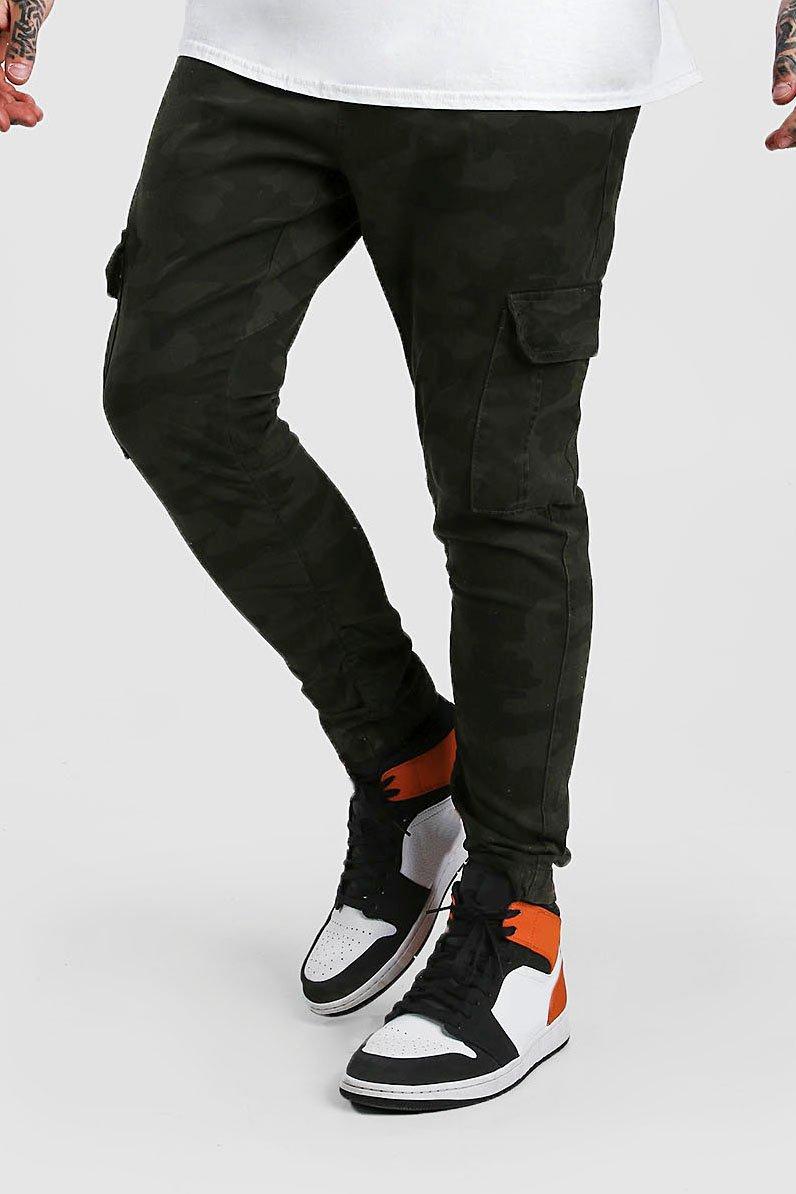 tapered camo cargo pants