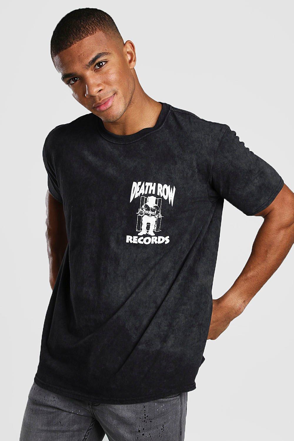 Death Row Records Wash License T-Shirt | boohooMAN USA