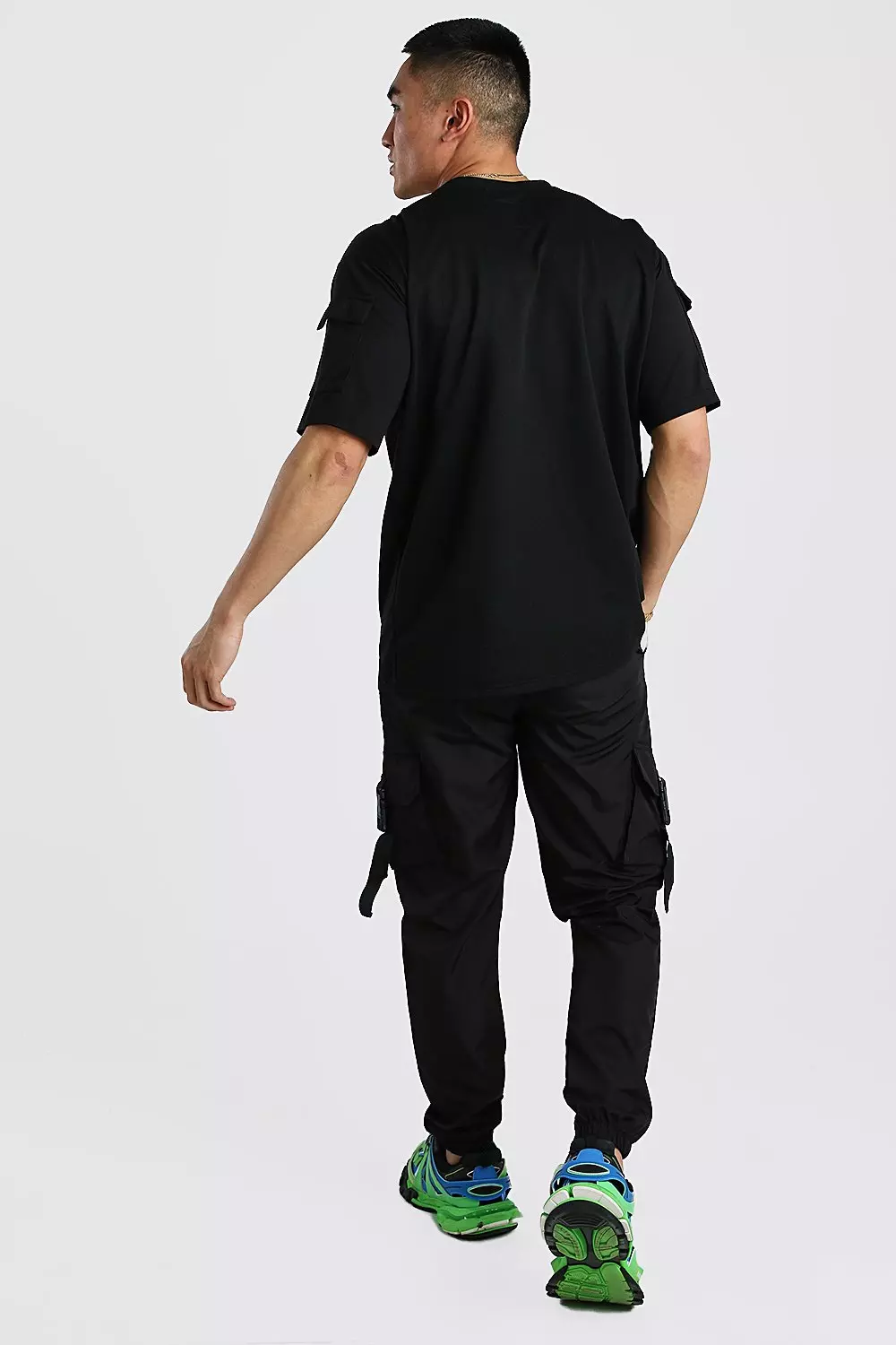 Loose Fit Utility T-Shirt With Buckle Detail alternative image