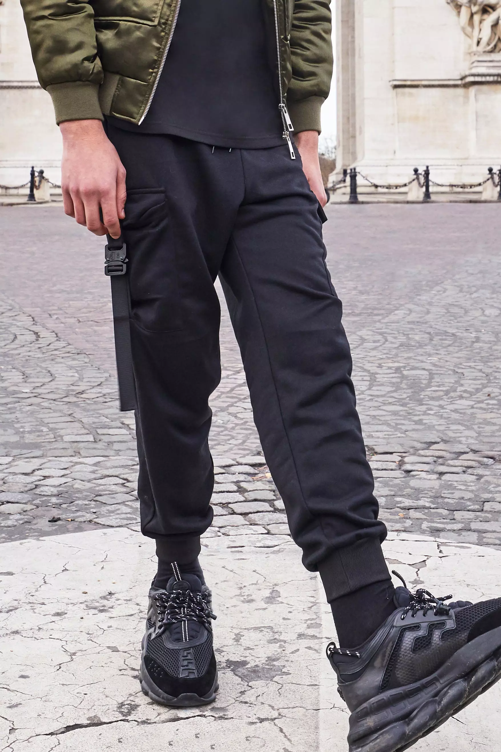 Cargo Utility Jogger With Buckle Detail boohooMAN