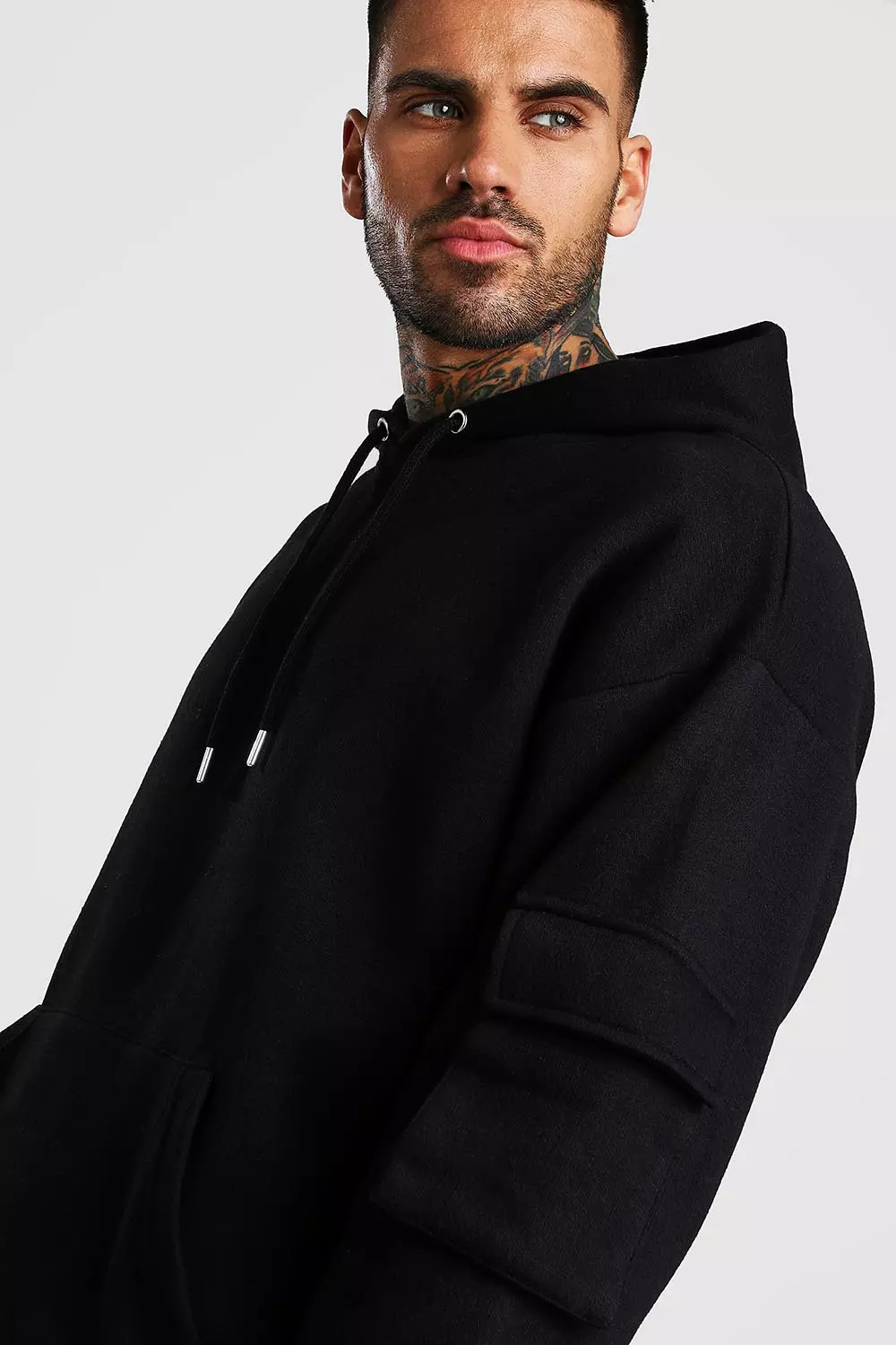 Oversized Utility Hoodie With Sleeve Pocket alternative image