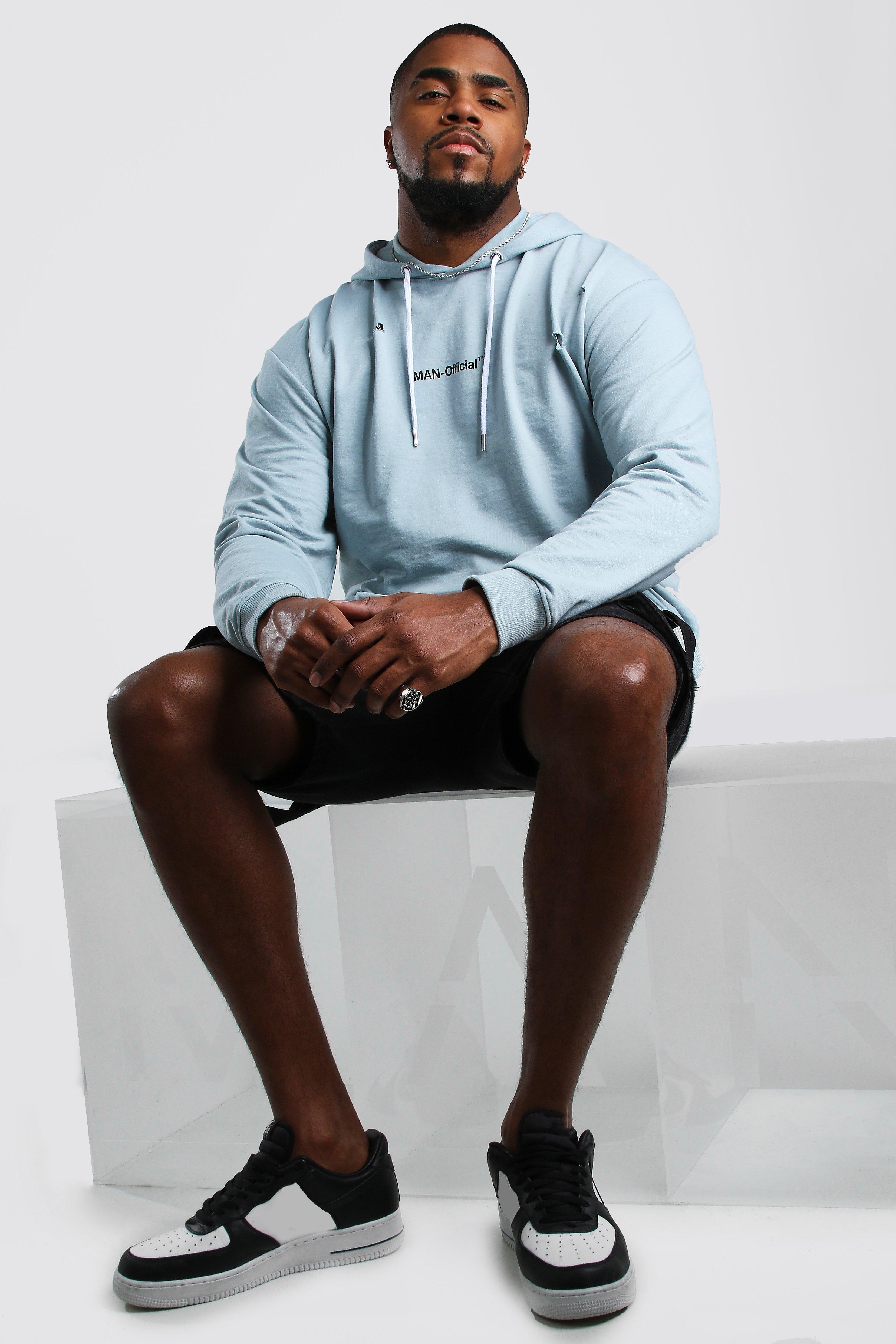 plus size distressed sweatshirt