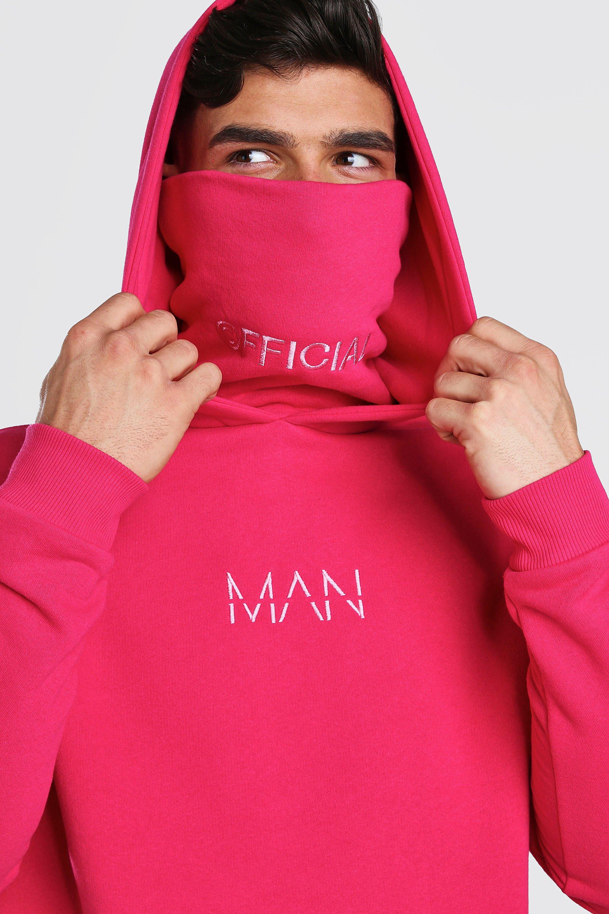 boohooman pink hoodie