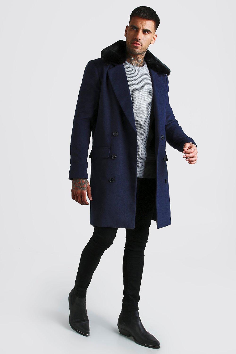 Boohooman overcoat clearance