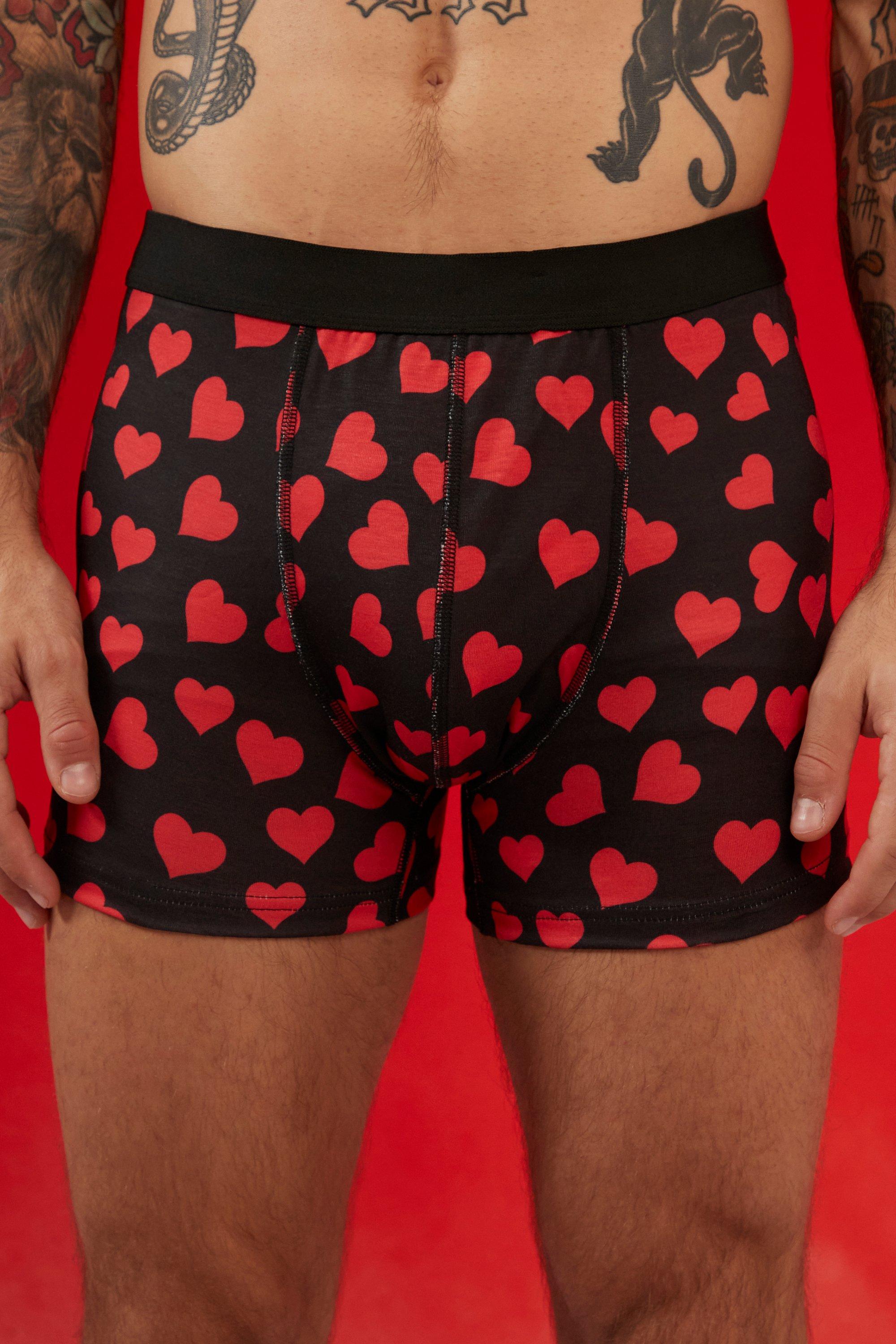 Valentines All Over Heart Boxer Gift Set