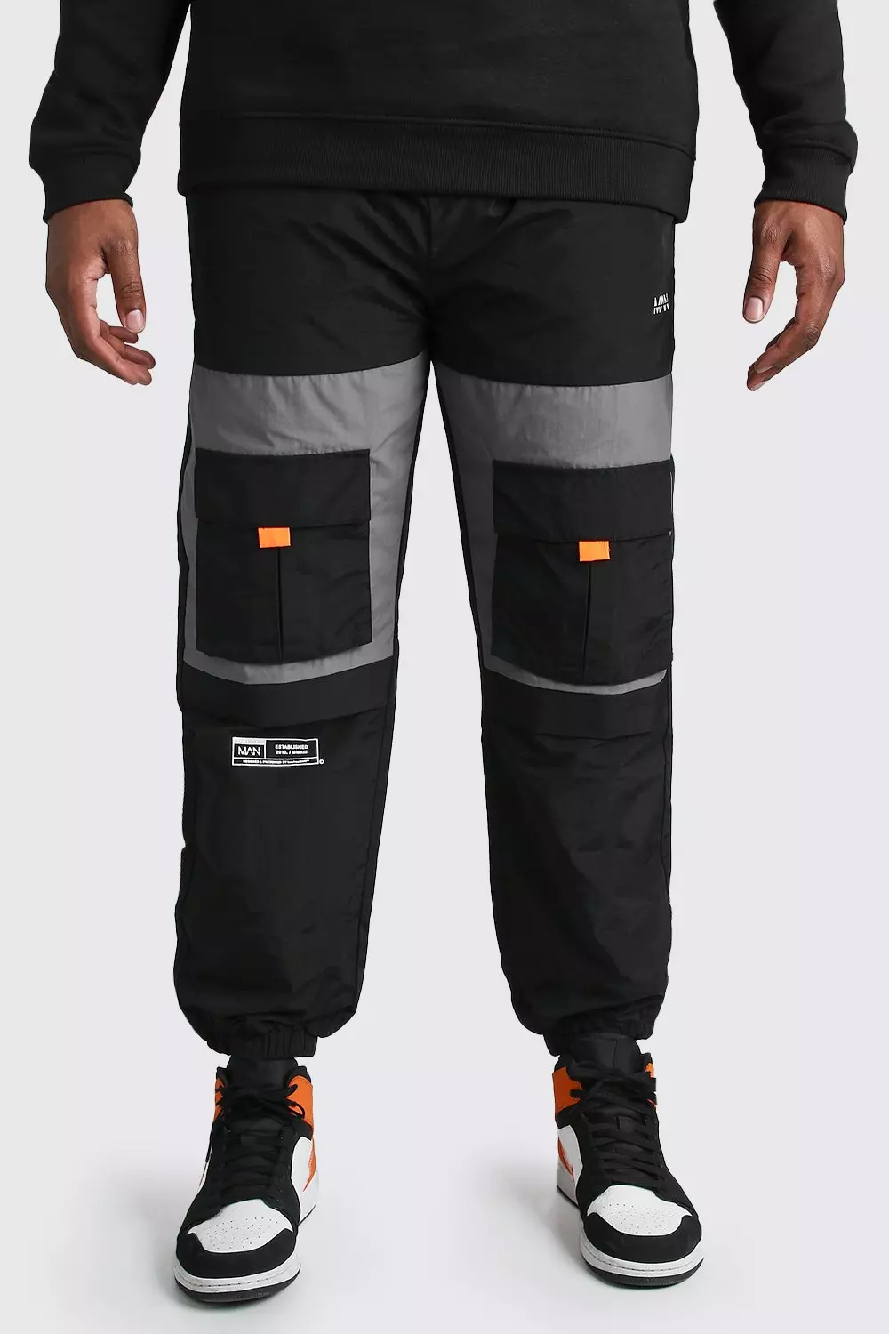 Jogging poche cargo contrastee Big And Tall boohooMAN FR