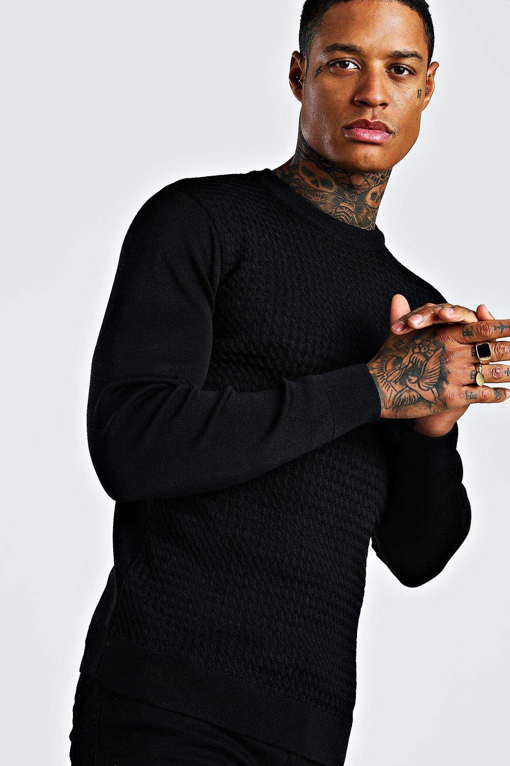 boohooman black jumper