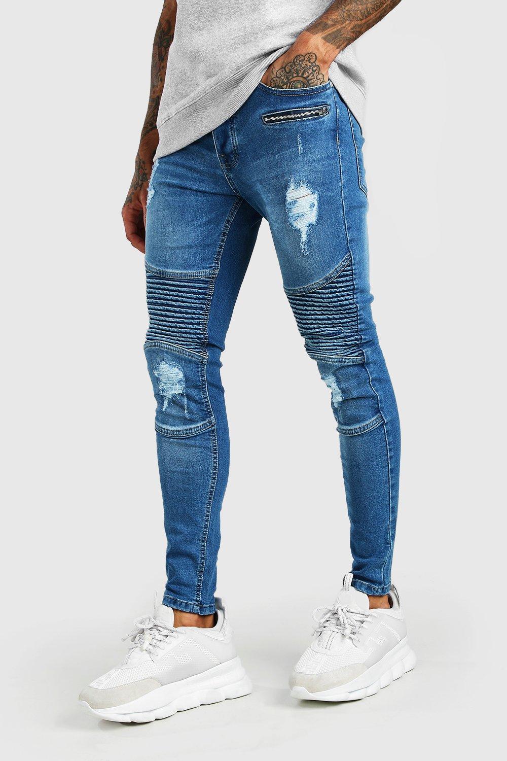boohooman biker jeans