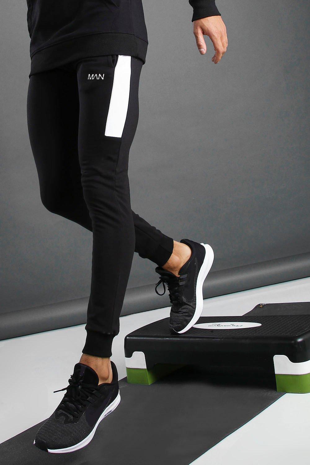 boohoo man black joggers