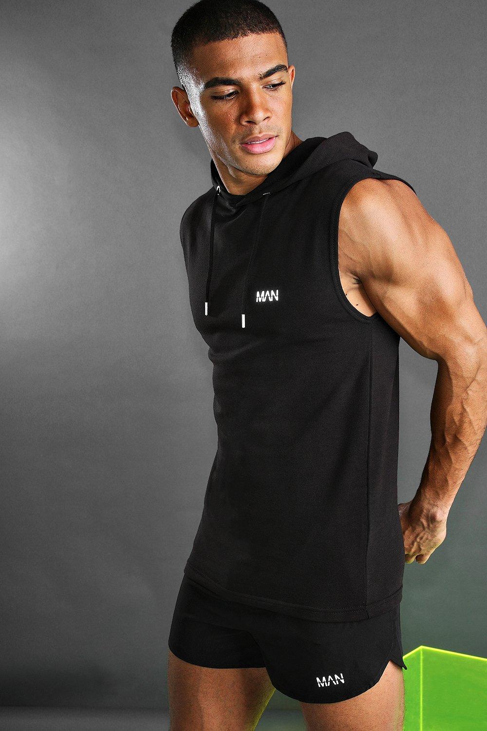 MAN Drop Arm Hole Hooded Vest