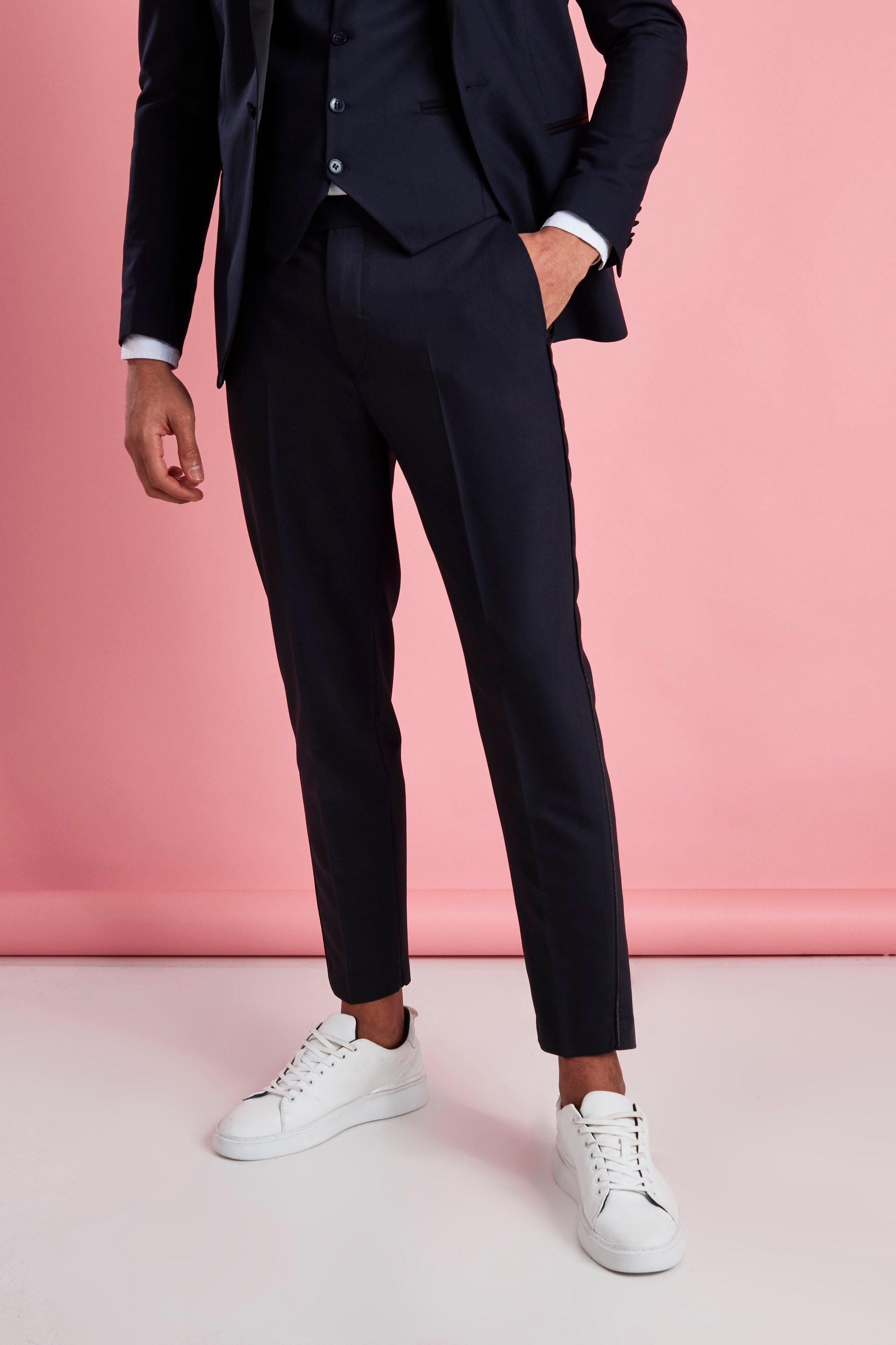 Skinny leg tuxedo store pants