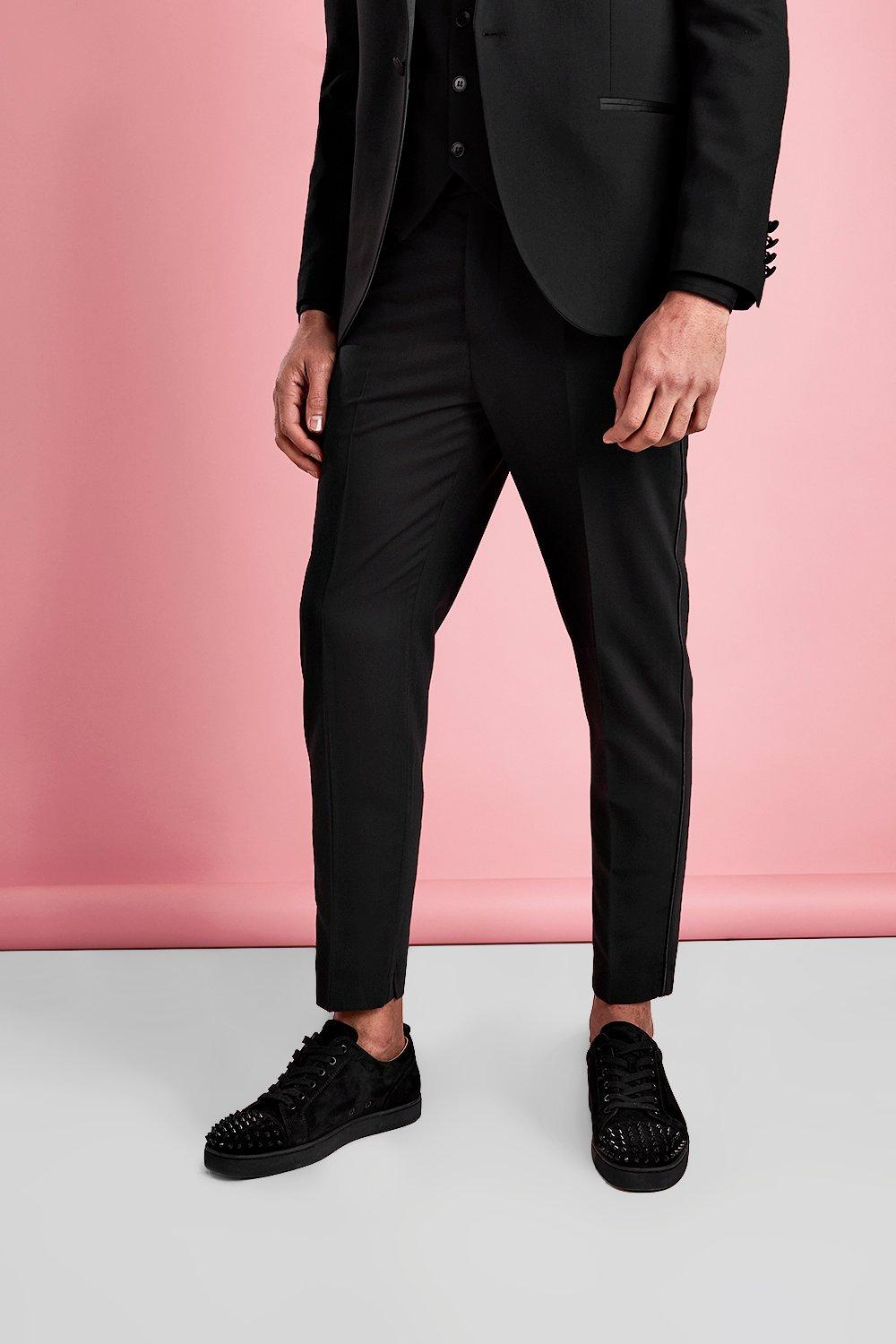 black tuxedo pants slim fit