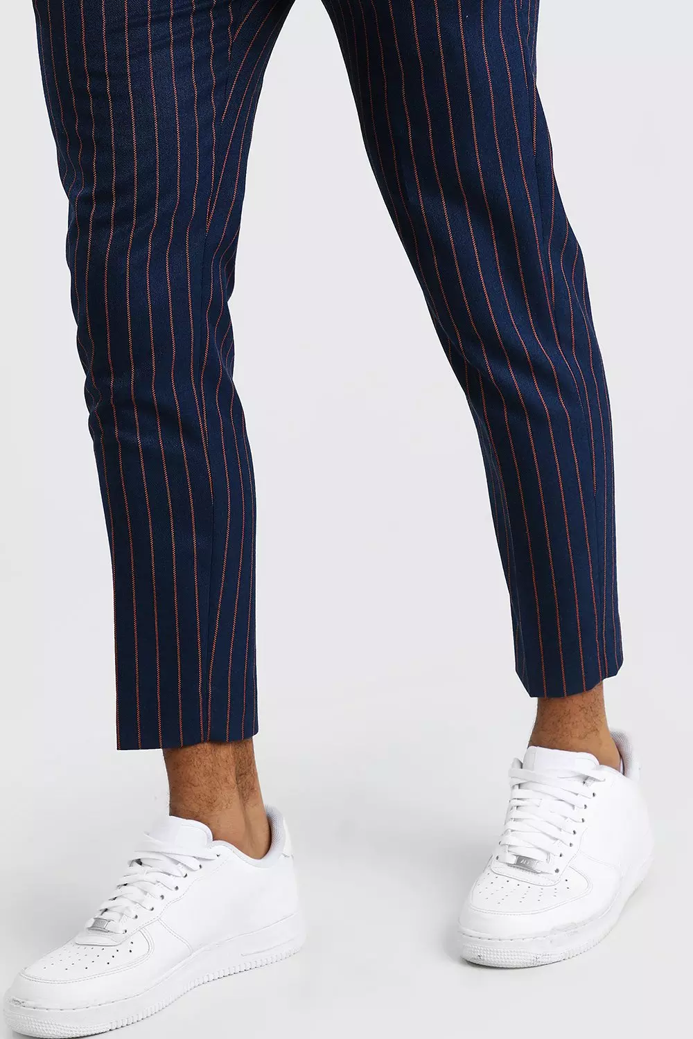 Pinstripe cropped pants hot sale