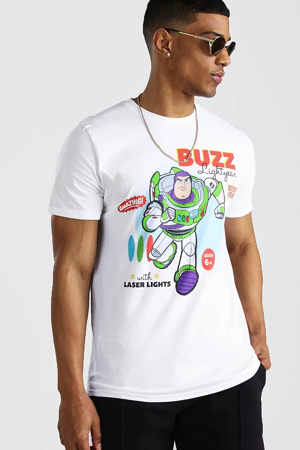 White Toy Story Buzz Lightyear Licensed T-Shirt alternatieve afbeelding