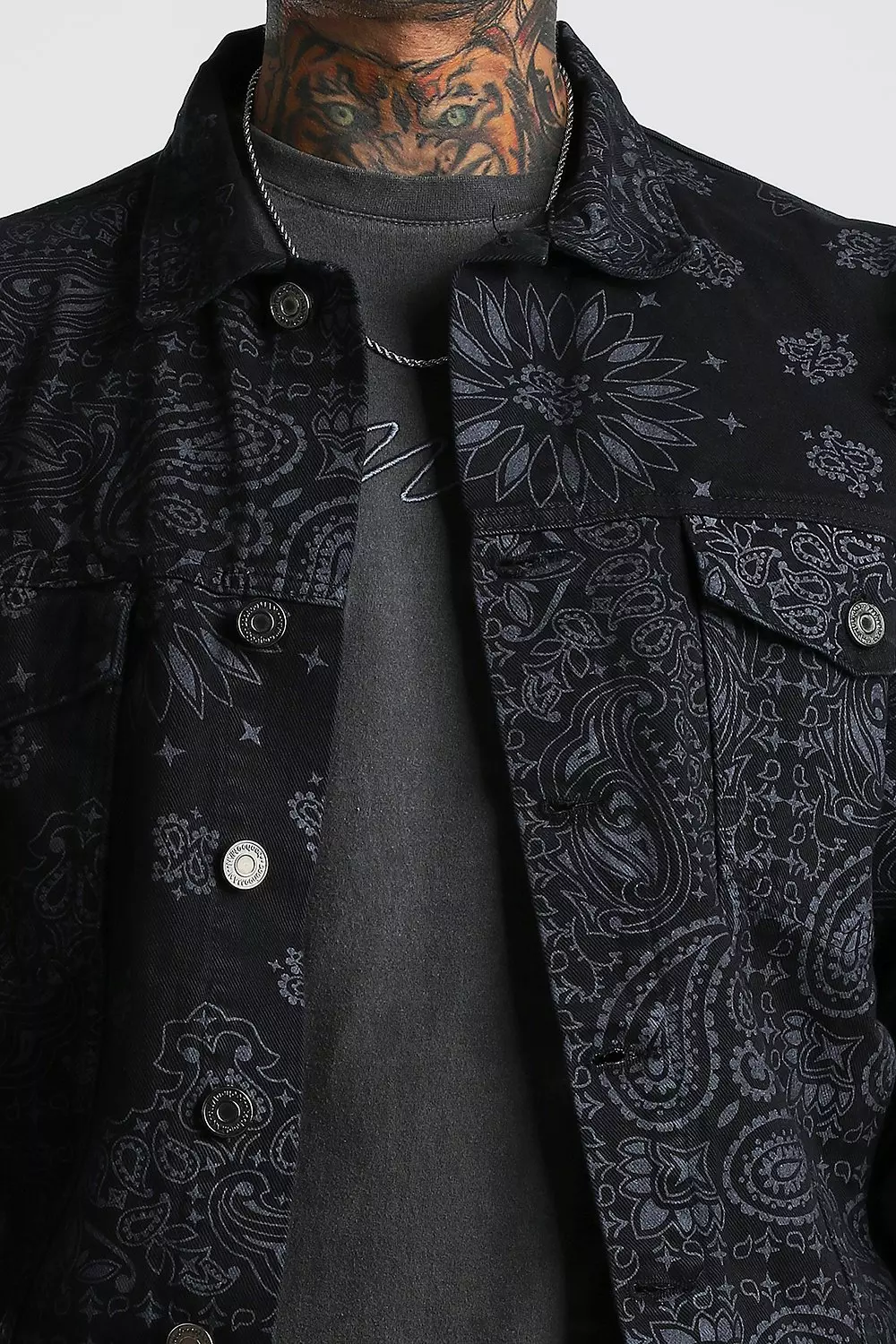 Bandana print jacket mens best sale