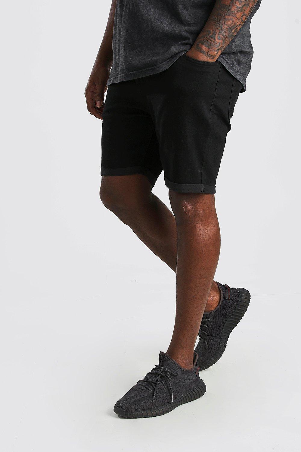 black jean shorts mens