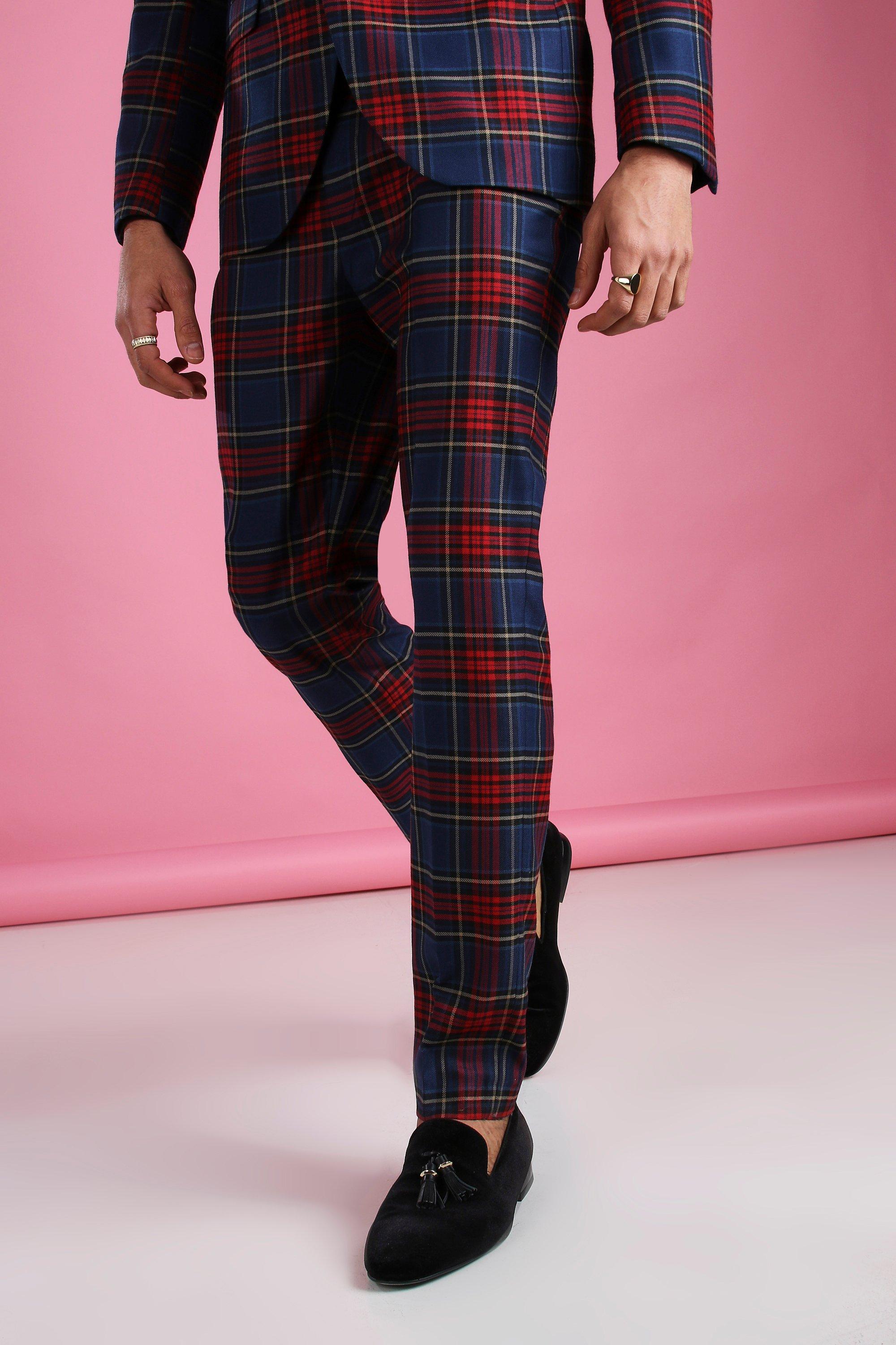 black checkered suit pants