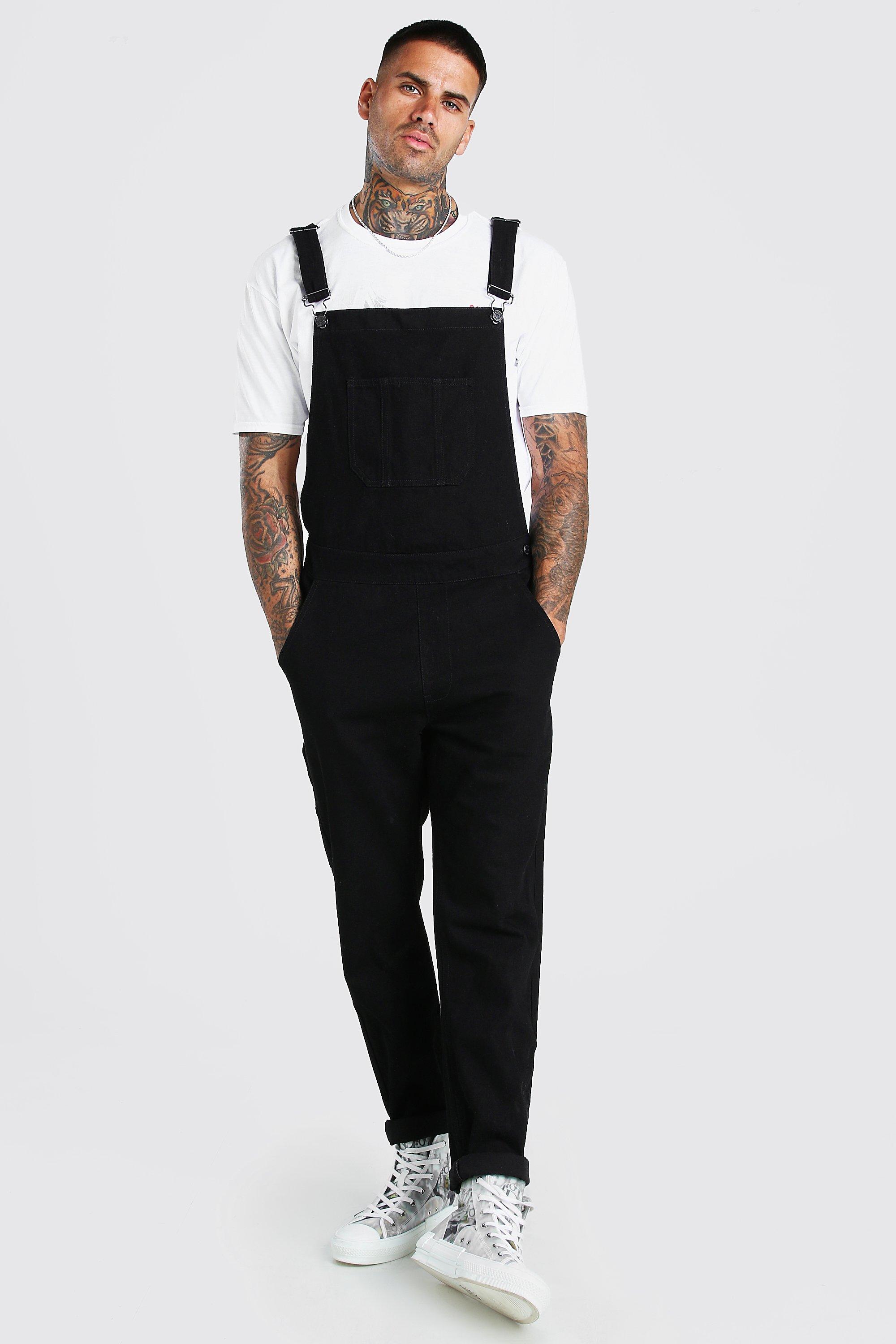 Boohoo on sale black dungarees