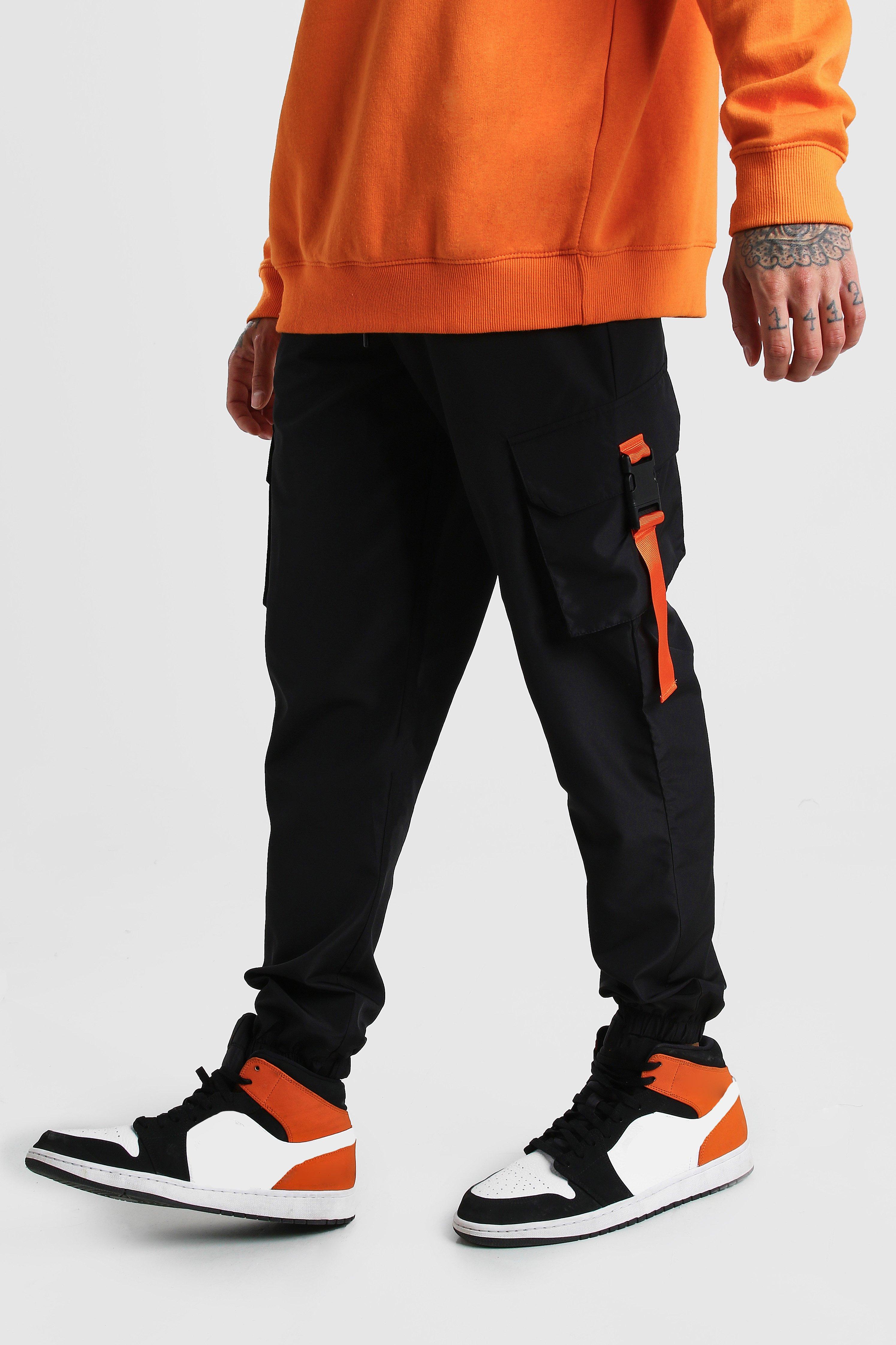 original man shell buckle joggers