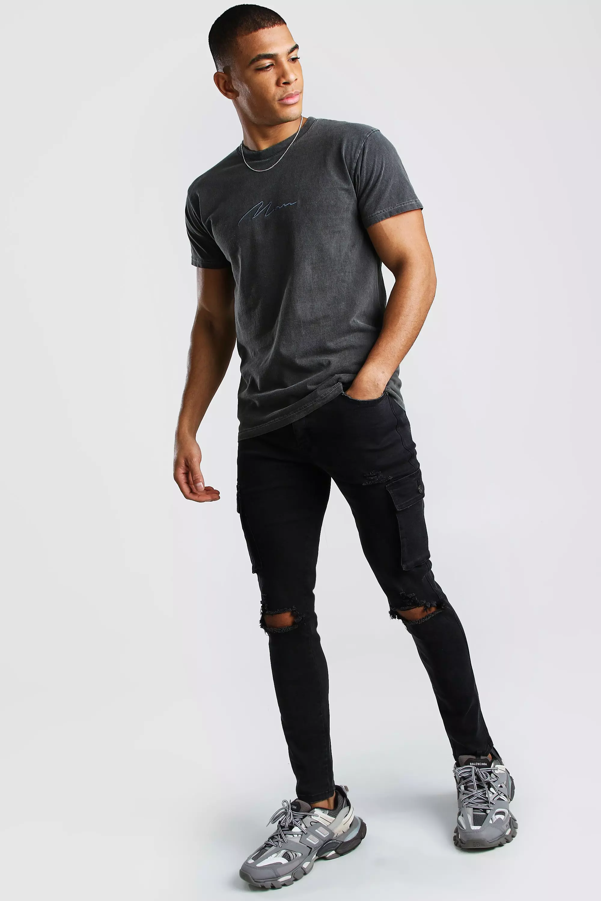 ★GENERAL IDEA★ UNISEX Basic Overfit Man to Man CHARCOAL SB NMK) boxy toned heavy space cotton short-sleeved T-shirt