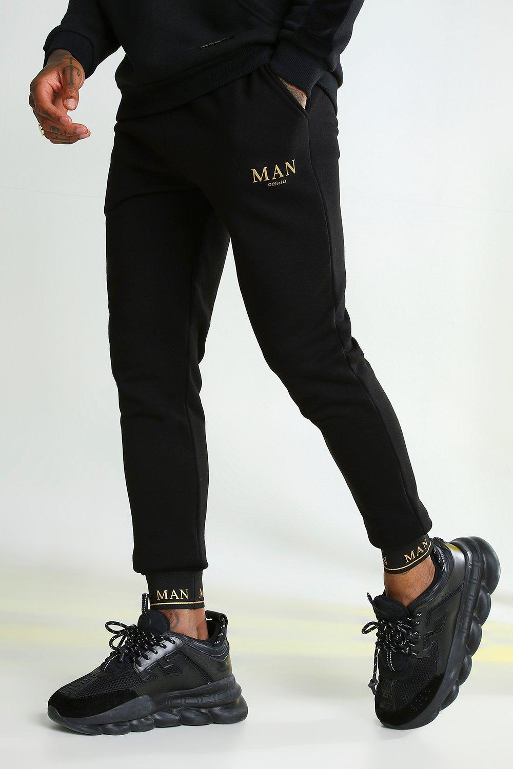 black gold joggers