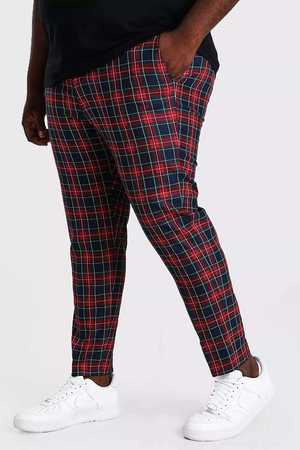 Plus size tartan trousers best sale