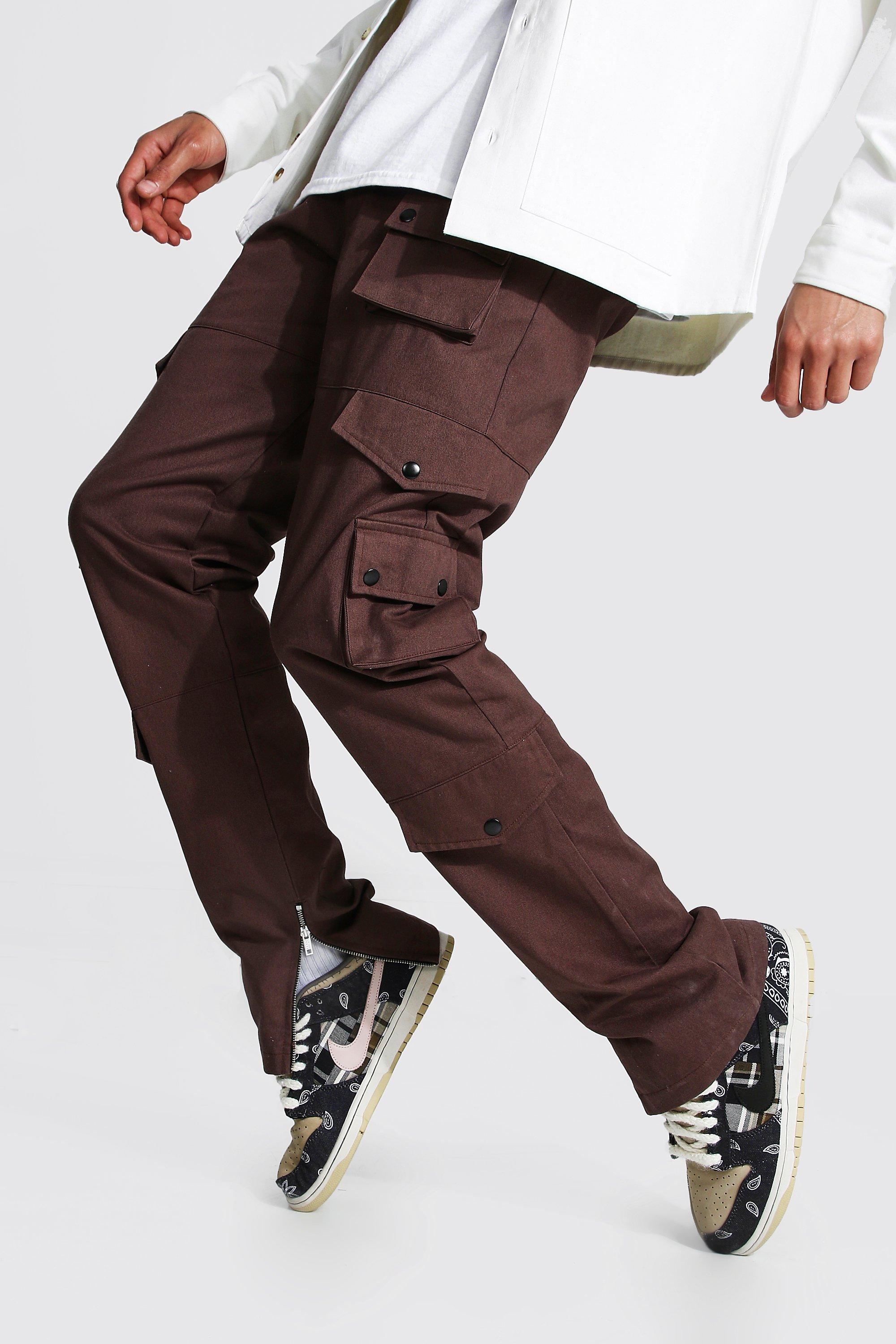 Tall Relaxed Fit Twill Cargo Wide Leg Pants